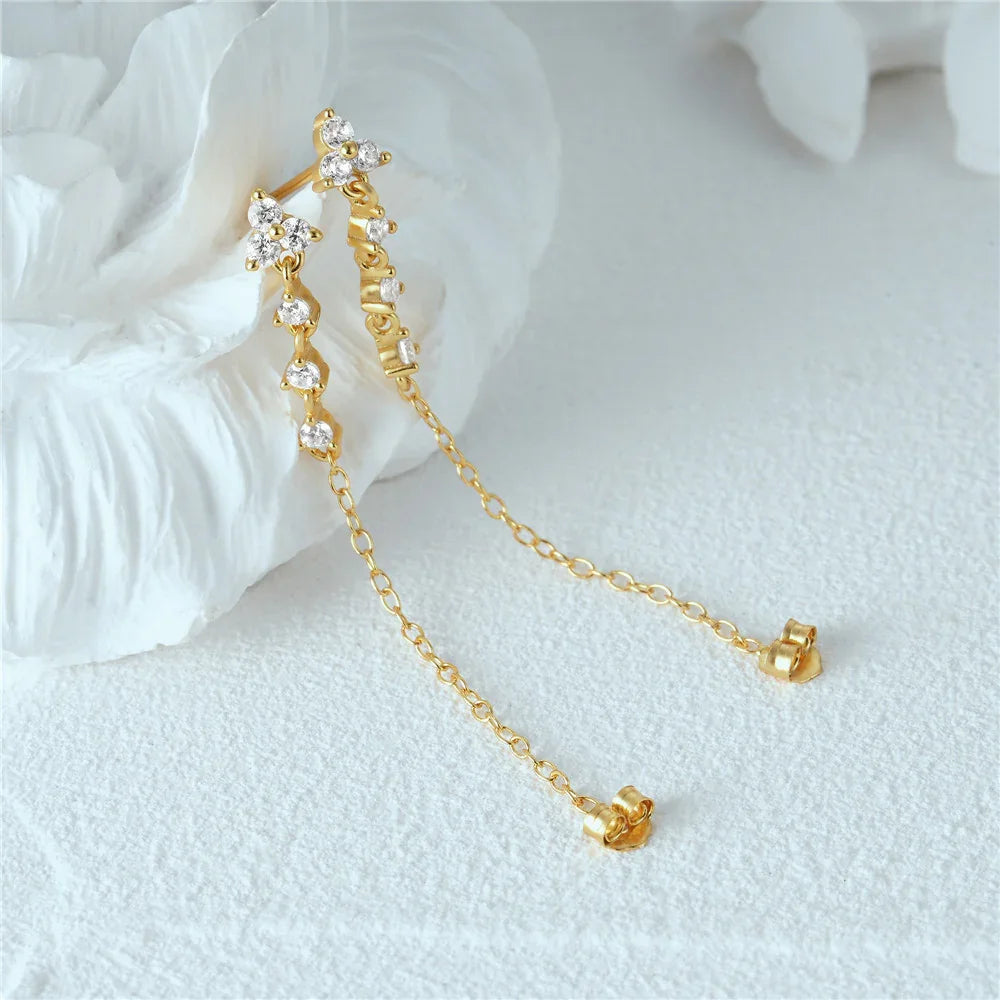 [Amore]Daniella Diamond Chain Stud