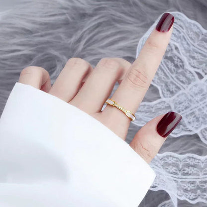 [Amore]Gabrielle Diamond Simulant Gold Ring