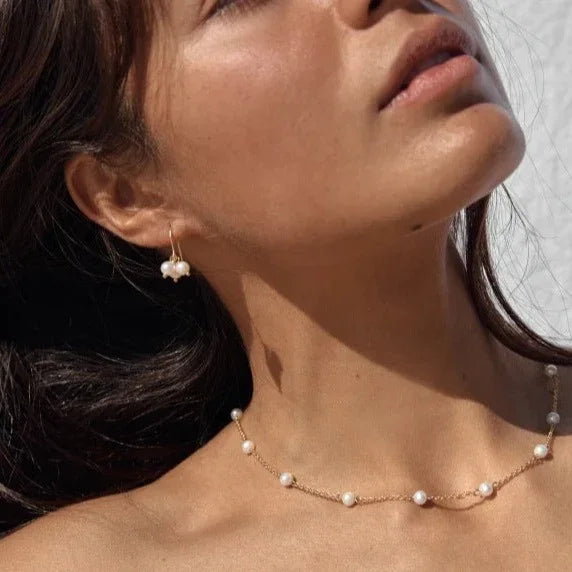[Amore]Nora Gold Pearl Necklace