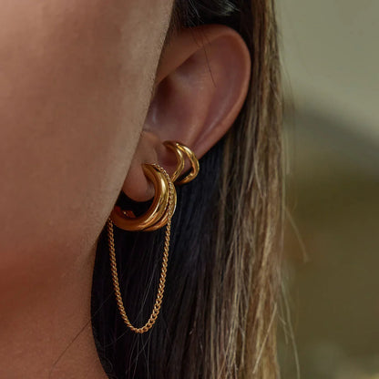 [Amore]Galilea Link Chain Hoops