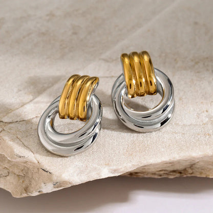 [Amore]Luna Layered Hoop Earrings