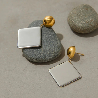 [Amore]Kelly Geometric Drop Earrings