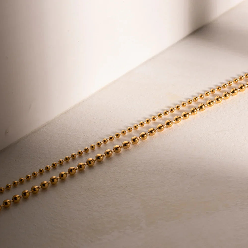 [Amore]Layered Ball Chain Necklace