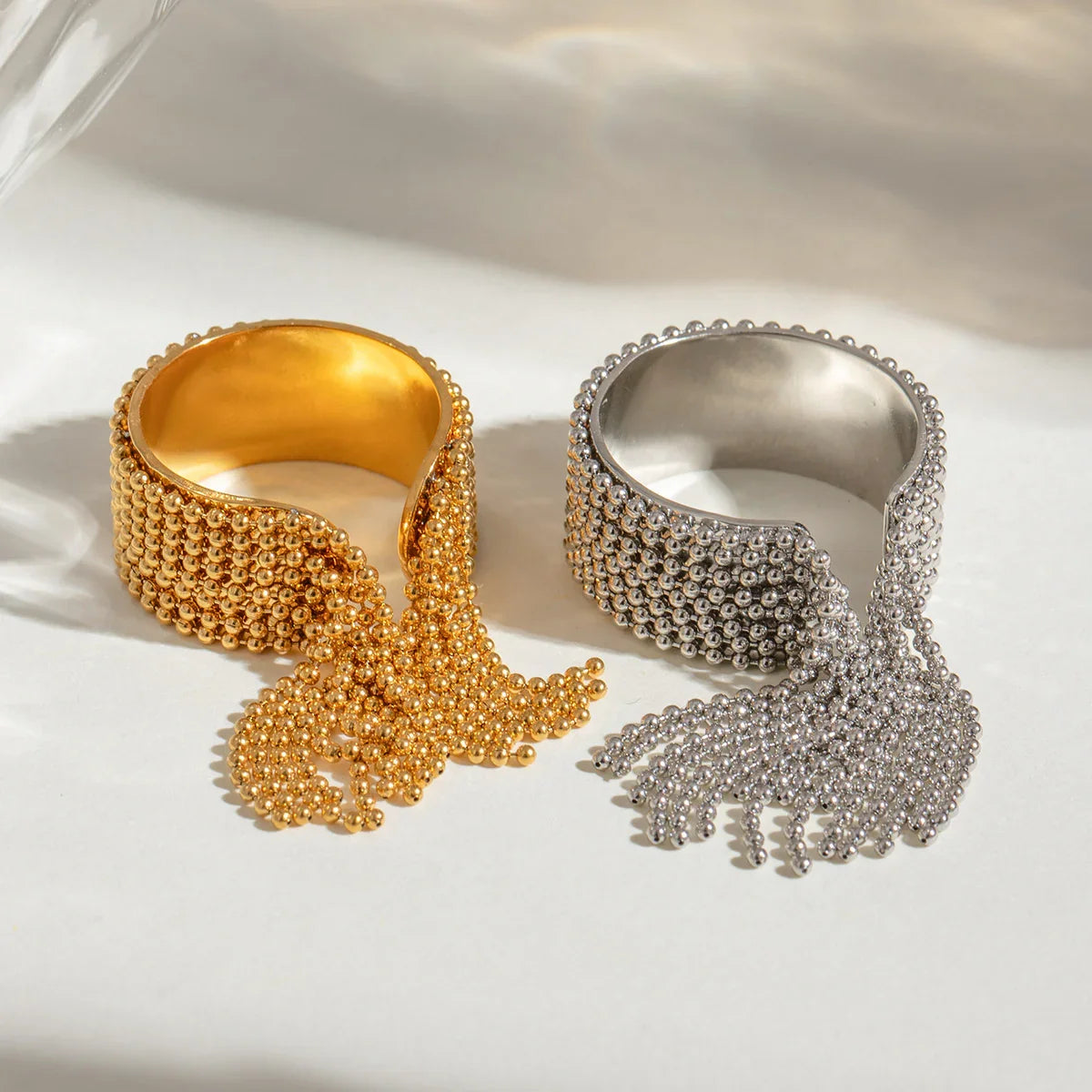 [Amore]Krystelle Gold Tassel Ring