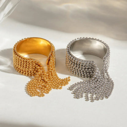 [Amore]Krystelle Gold Tassel Ring