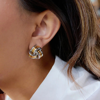 [Amore]Avielle Chunky Gold Knot Earrings