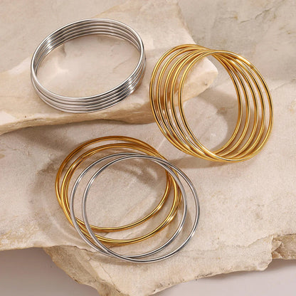 [Amore]Shannon Gold Bangle Set