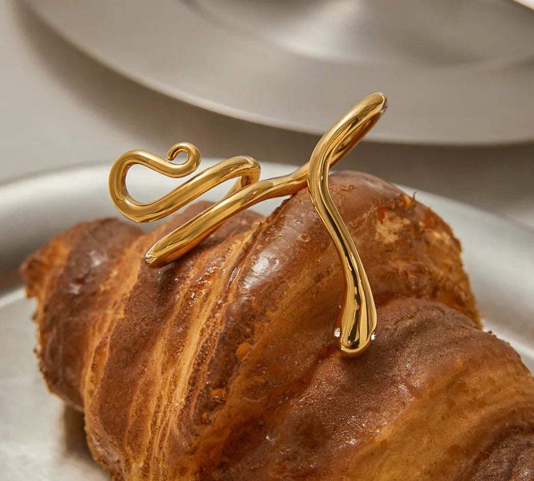 [Amore]Gemmie Golden Snake Ring