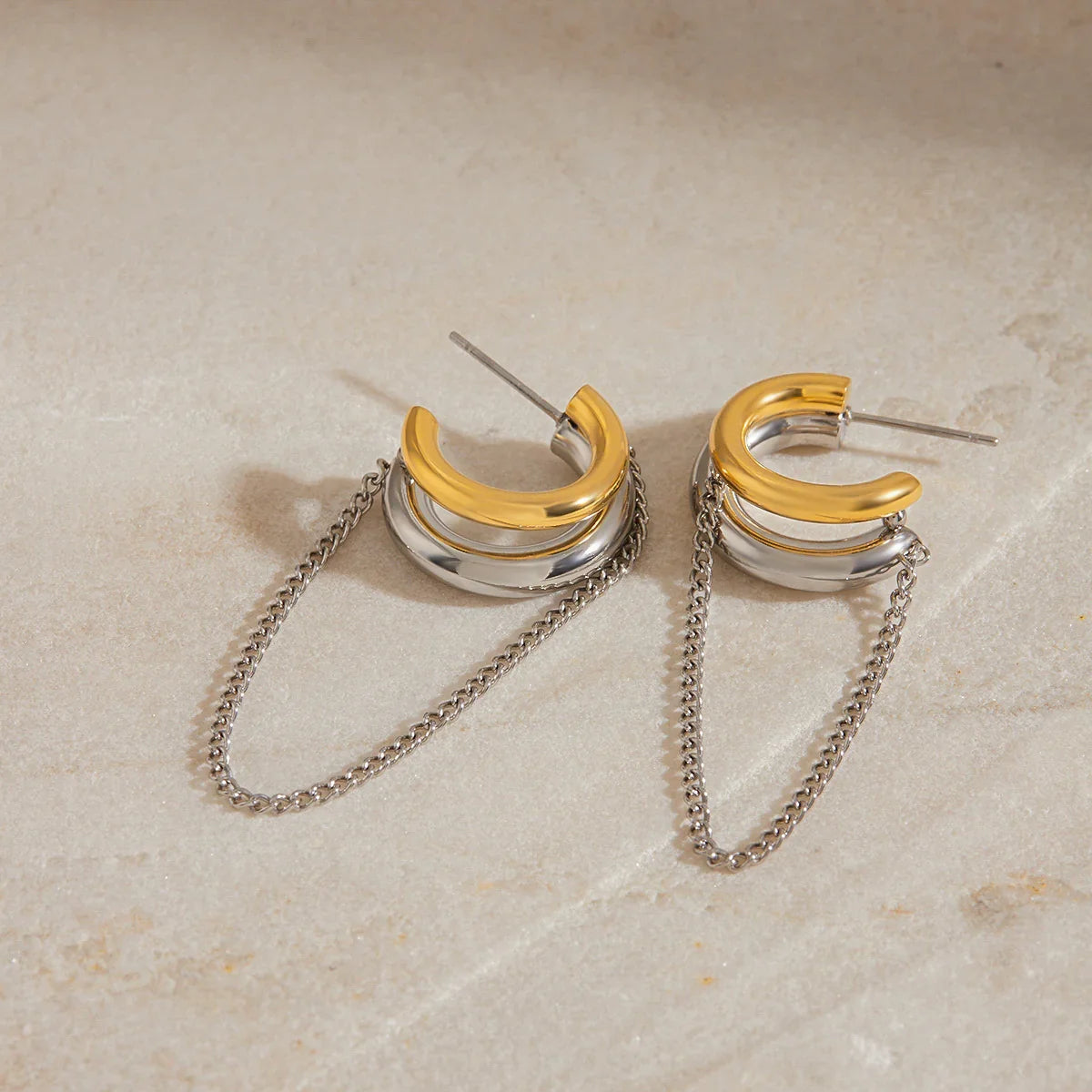[Amore]Galilea Link Chain Hoops