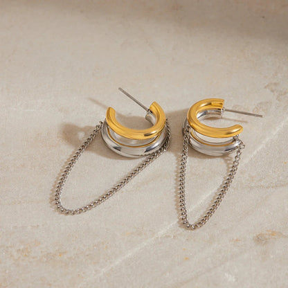 [Amore]Galilea Link Chain Hoops