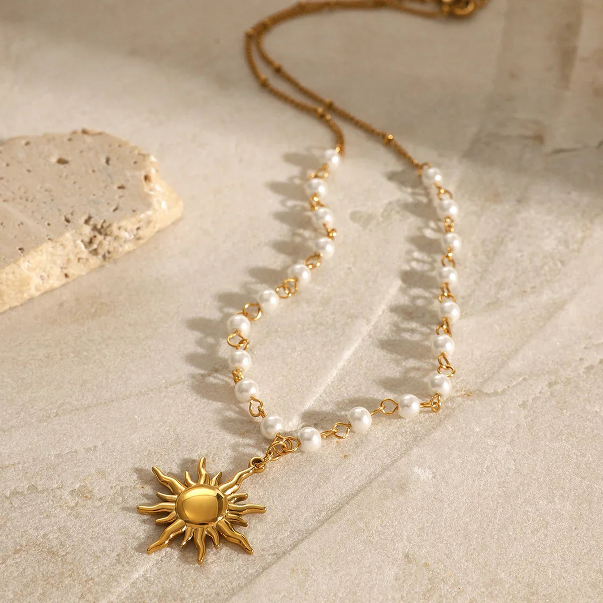[Amore]Apollo Sun Pearl Necklace