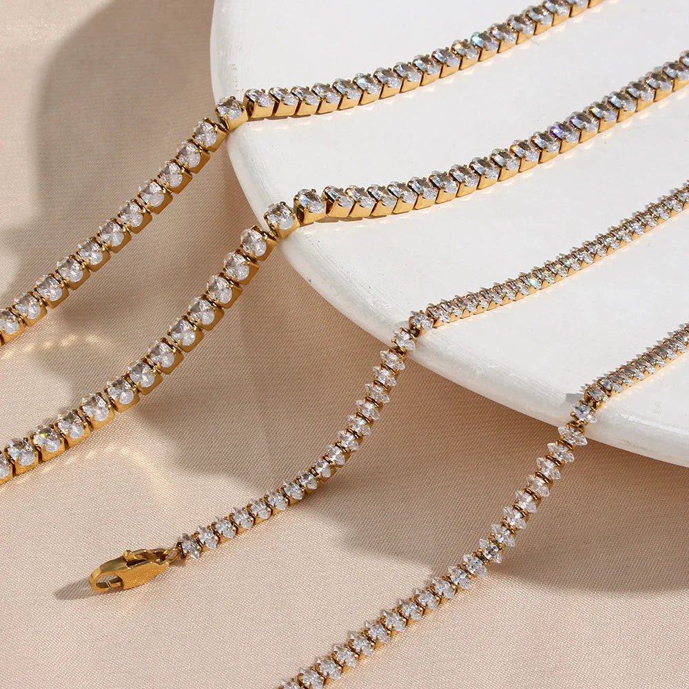 [Amore]Wisteria Diamond Tennis Necklace