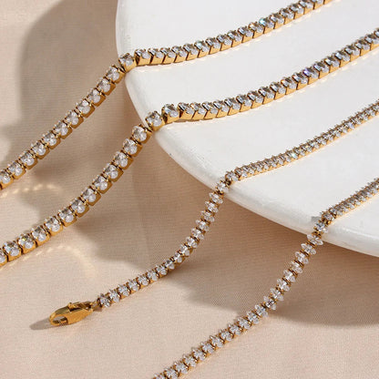 [Amore]Wisteria Diamond Tennis Necklace