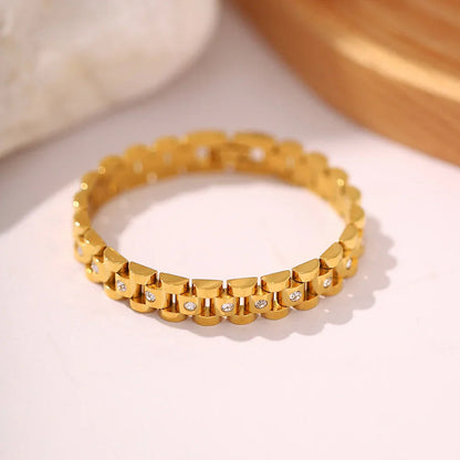 [Amore]Gold Watchband Bracelet