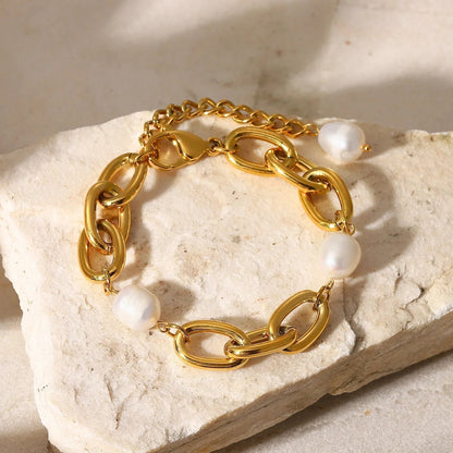 [Amore]Ysabel Chunky Freshwater Pearl Bracelet