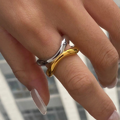 [Amore]Deanna Gold Intertwined Ring
