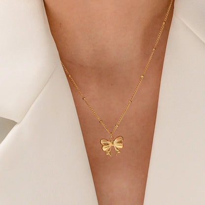 [Amore]June Bow Necklace