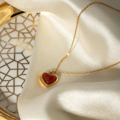[Amore]Cecily Gold Heart Necklace