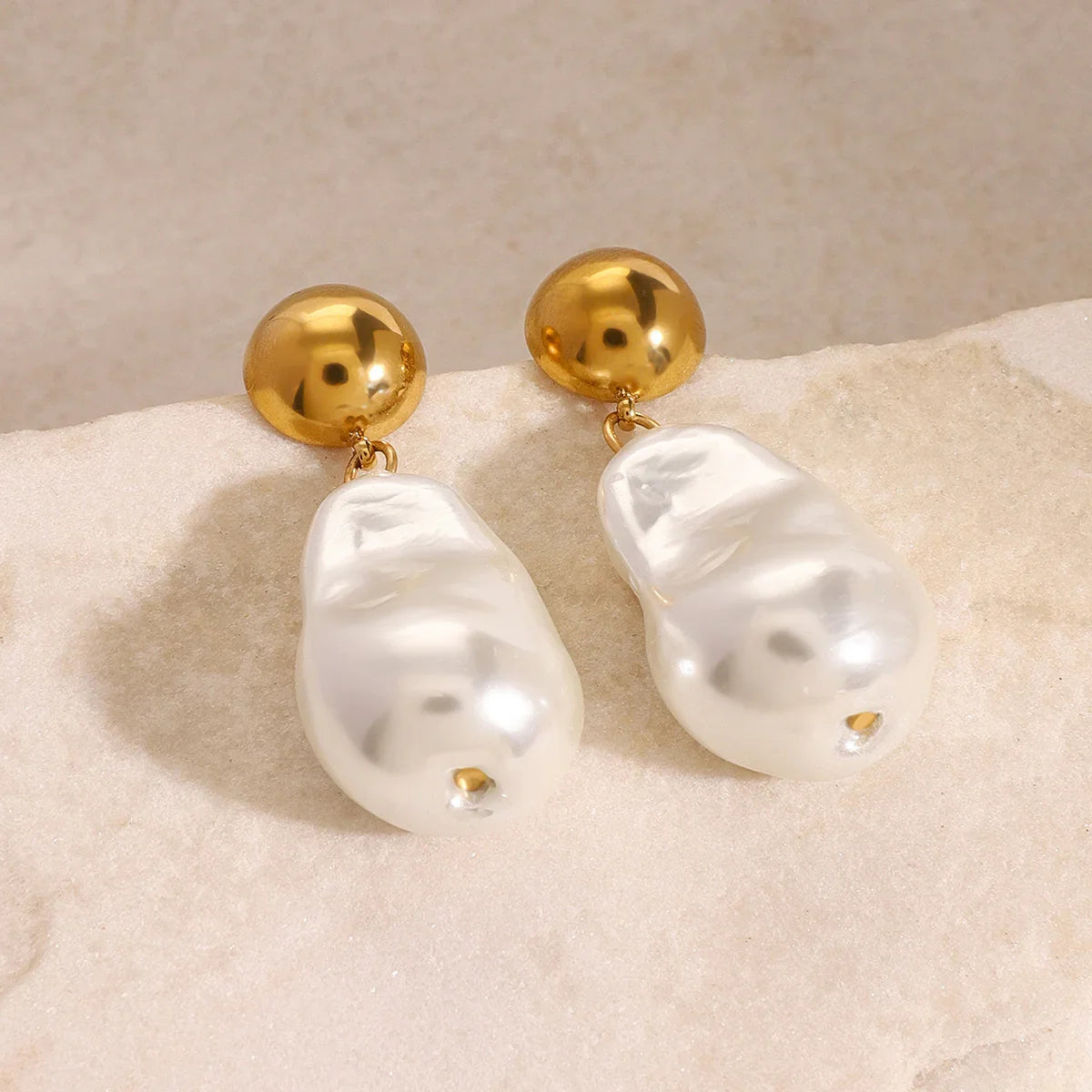 [Amore]Ariana Chunky Pearl Drop Earrings
