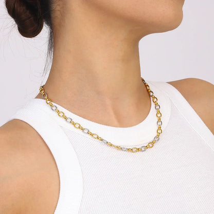 [Amore]Addison Two Tone Gold Necklace