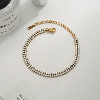 [Amore]Celene Layered Tennis Bracelet