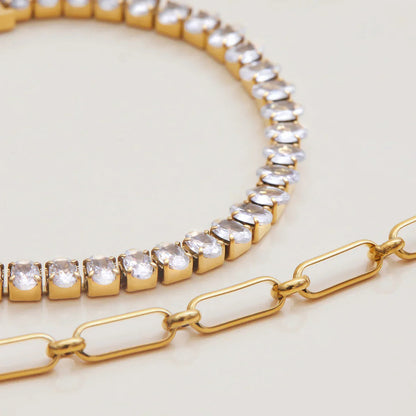 [Amore]Avaria Oval Cut Tennis Bracelet