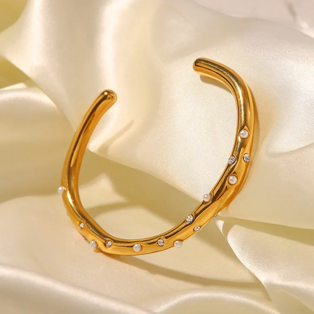 [Amore]Corisande Gold Bangle