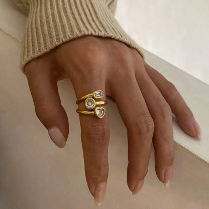 [Amore]Amelina Layered Diamond Ring