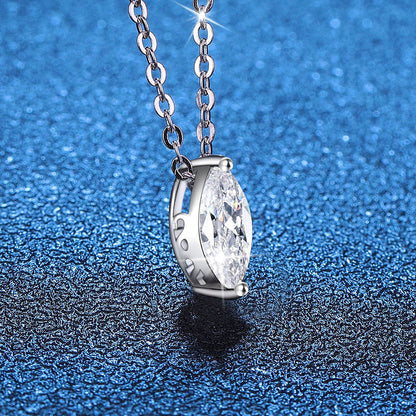 [Amore]SOPHISTICATED MARQUISE-CUT MOISSANITE PENDANT NECKLACE