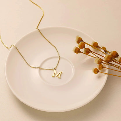 [Amore]Therese Letter Initial Gold Necklace