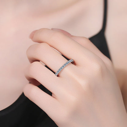 [Amore]DAINTY 0.87CT FULL ETERNITY MOISSANITE RING