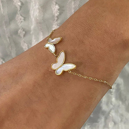 [Amore]Blaire Butterfly Pearl Bracelet