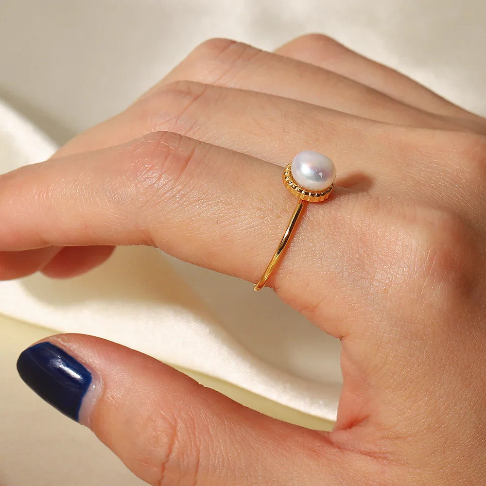[Amore]Solis Gold Pearl Ring