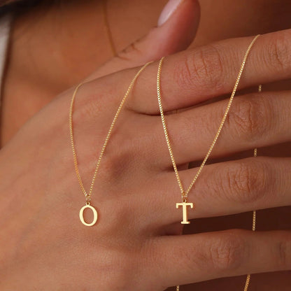[Amore]Therese Letter Initial Gold Necklace