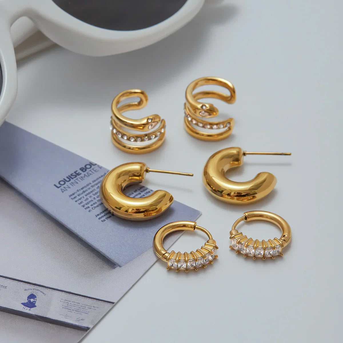 [Amore]Orielle Staple Gold Earrings Bundle