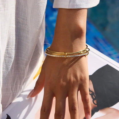 [Amore]Quinley Stacked Diamond Bracelet