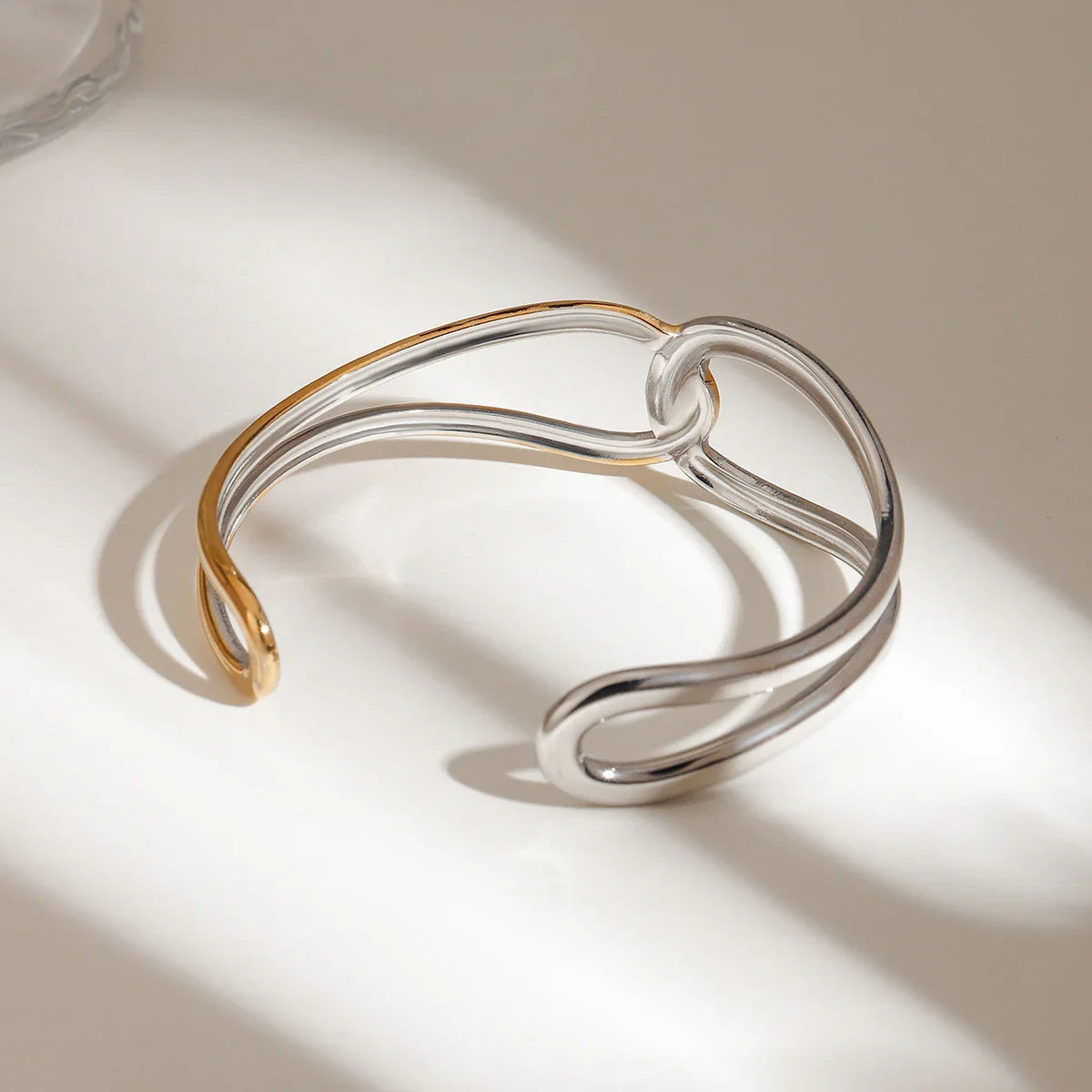 [Amore]Noria Two Tone Gold Bangle