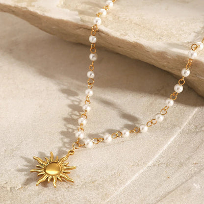 [Amore]Apollo Sun Pearl Necklace