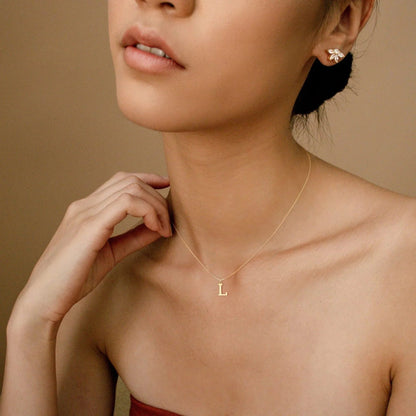 [Amore]Therese Letter Initial Gold Necklace