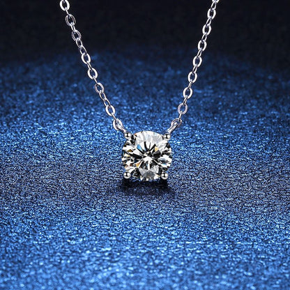 [Amore]CLASSIC FOUR-PRONG SOLITAIRE MOISSANITE NECKLACE