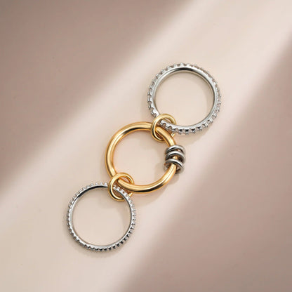 [Amore]Cosette Stacked Diamond Ring