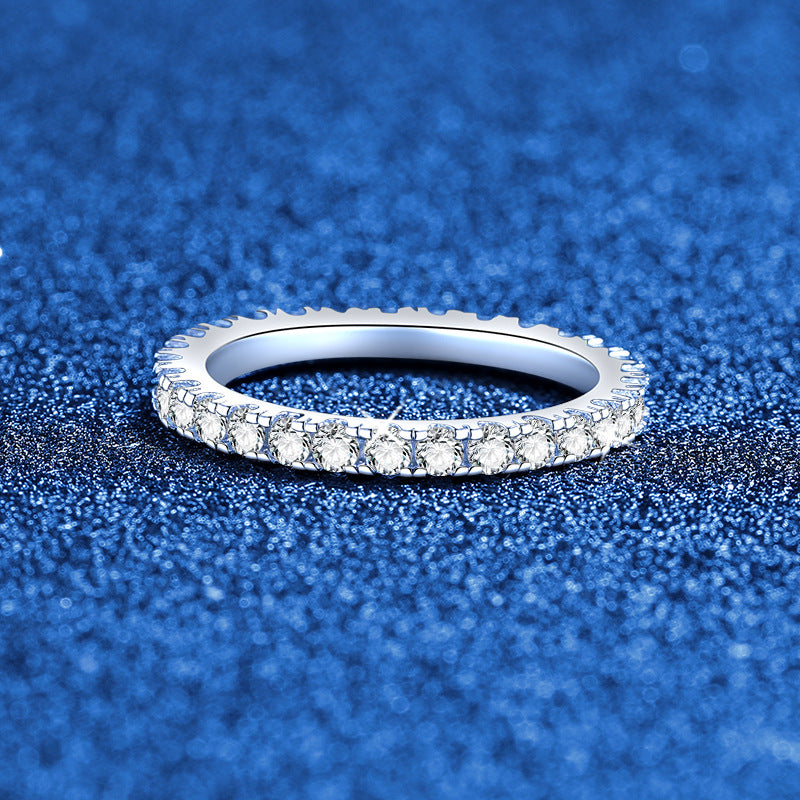 [Amore]DAINTY 0.87CT FULL ETERNITY MOISSANITE RING