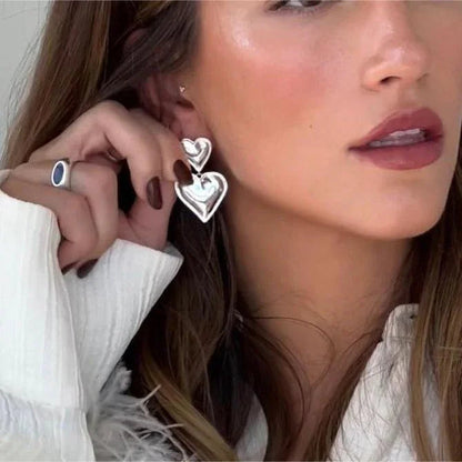 [Amore]Zofia Gold Heart Earrings