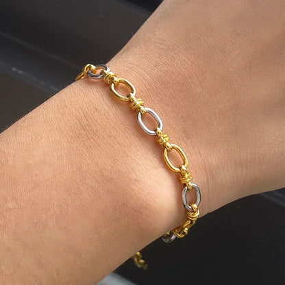 [Amore]Addison Two Tone Gold Bracelet