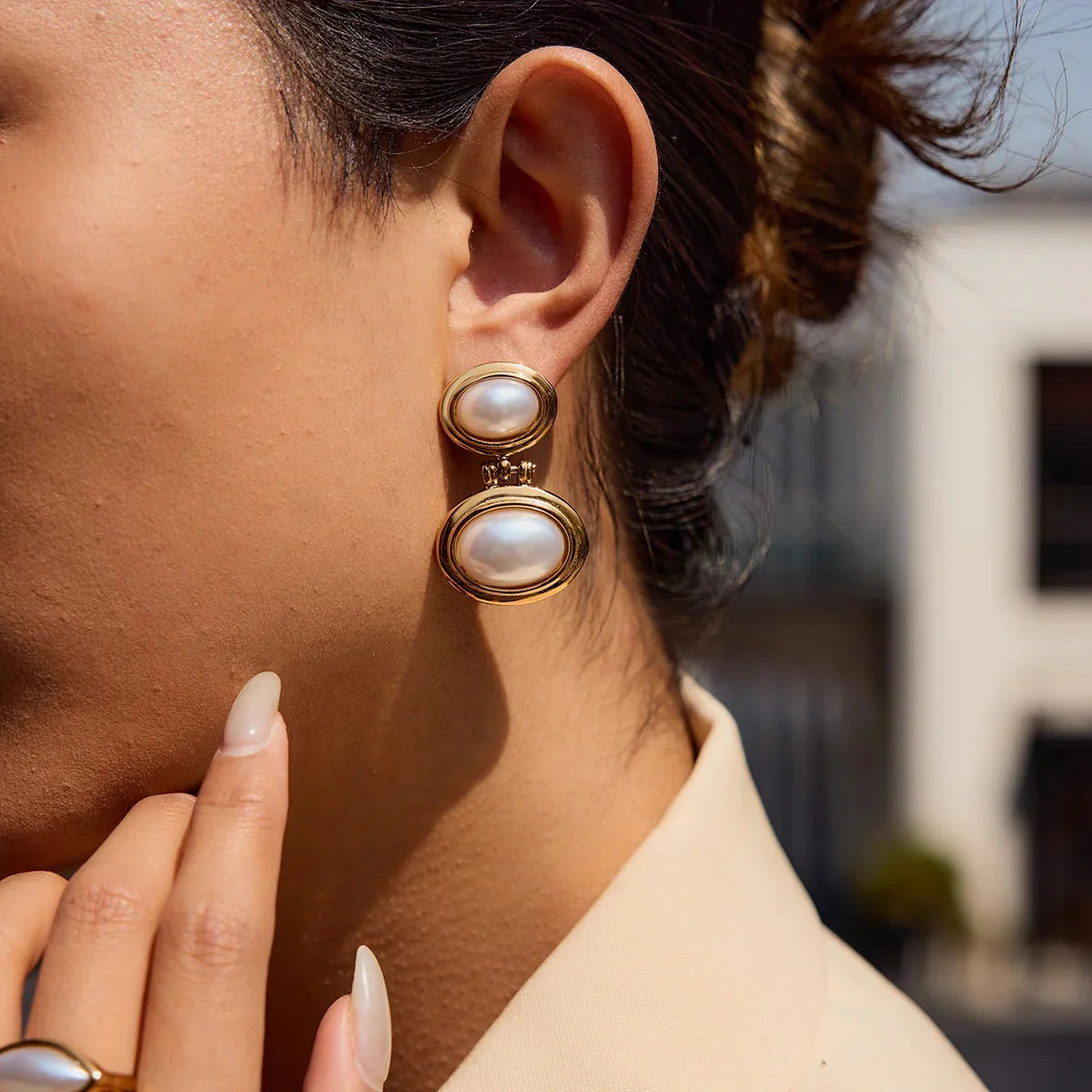 [Amore]Winnie Freshwater Pearl Earrings