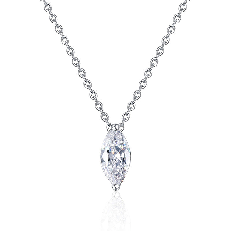 [Amore]SOPHISTICATED MARQUISE-CUT MOISSANITE PENDANT NECKLACE
