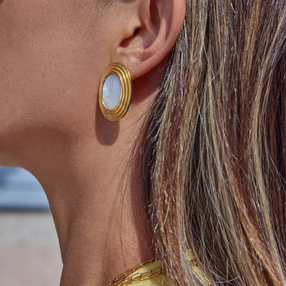 [Amore]Ruthie Gold Enamel Earrings