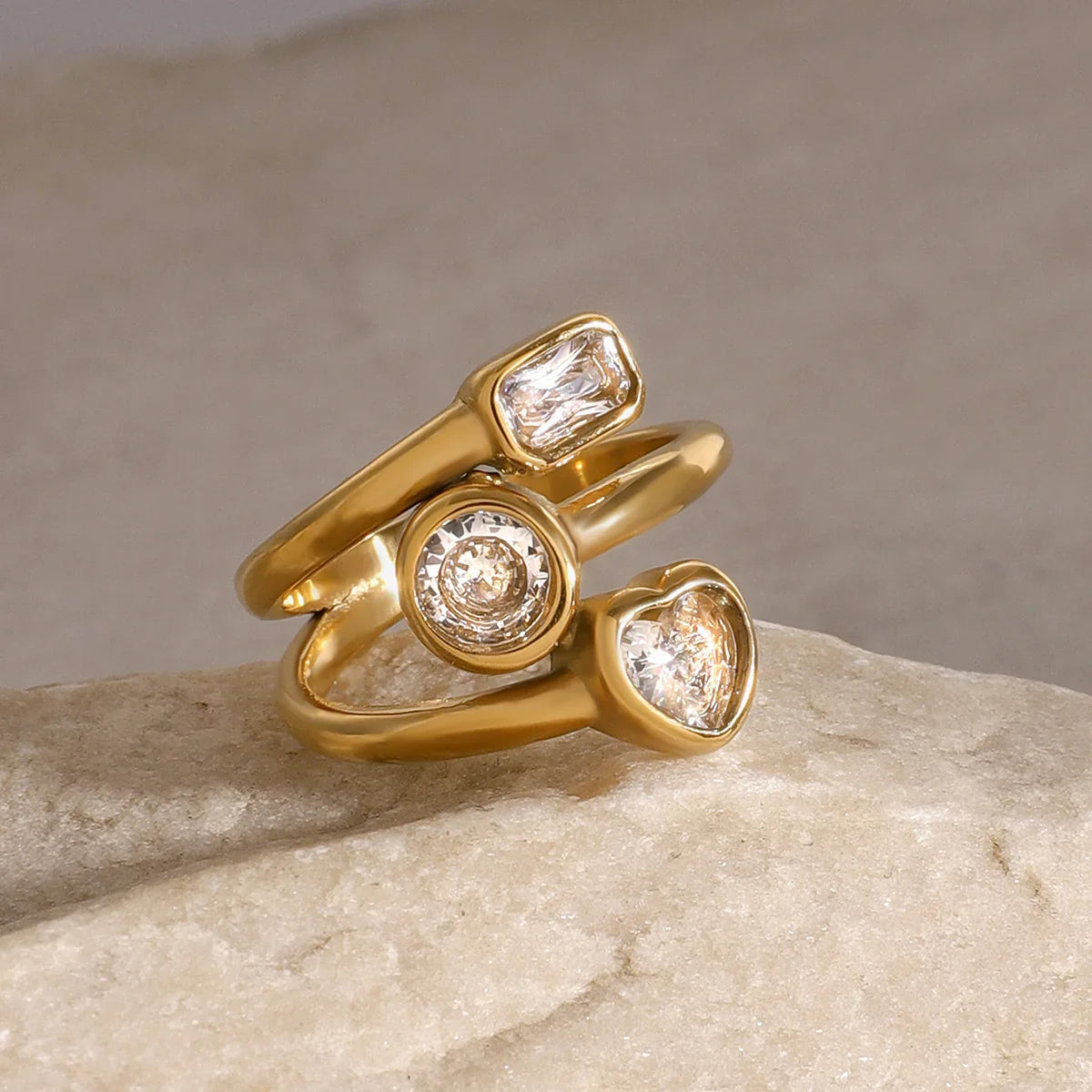 [Amore]Amelina Layered Diamond Ring