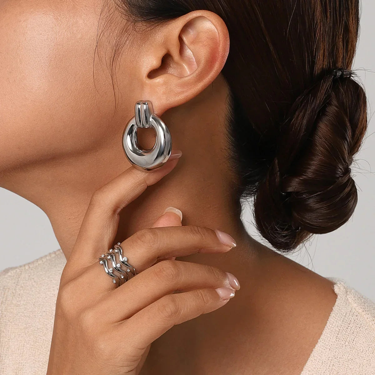 [Amore]Lillian Silver Earrings