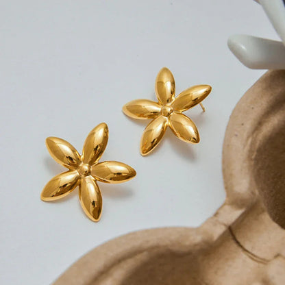 [Amore]Monica Floral Gold Earrings